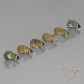 Gemme di Tormalina Multicolore naturale da 2.70 ct, Taglio briolette, VS