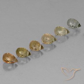 Gemme di Tormalina Multicolore naturale da 2.19 ct, Taglio briolette, VS