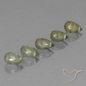 Gemme di Tormalina Verde foresta chiaro naturale da 2.18 ct, Taglio briolette, VS