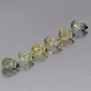 Tormalina naturale multicolore da 2,22 ct, briolette, VS