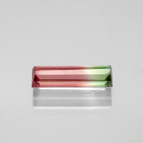 Tormalina naturale multicolore da 1,05 ct, baguette, VS