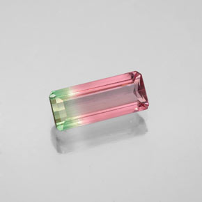 Tormalina naturale multicolore da 1,09 ct, taglio smeraldo, VS