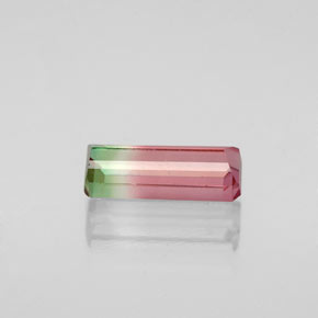 Tormalina naturale multicolore da 1,09 ct, taglio smeraldo, VS