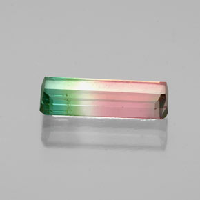 Tormalina naturale multicolore da 1,14 ct, taglio smeraldo, VS-SI