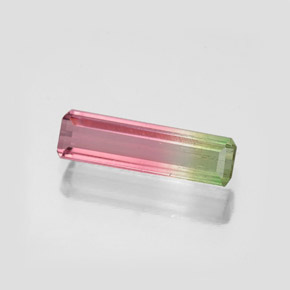 Tormalina naturale multicolore da 0,92 ct, taglio smeraldo, SI