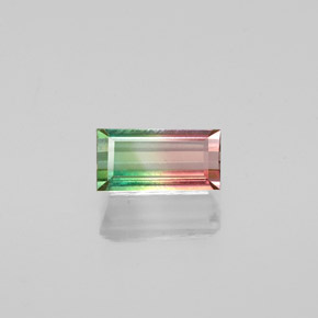 Tormalina naturale multicolore da 0,56 ct, baguette, VS