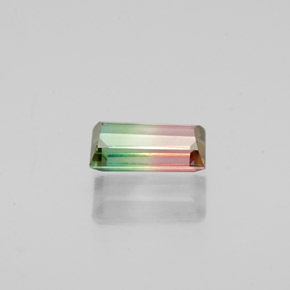 Tormalina naturale multicolore da 0,56 ct, baguette, VS