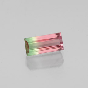 Tormalina naturale multicolore da 0,68 ct, baguette, VS-SI