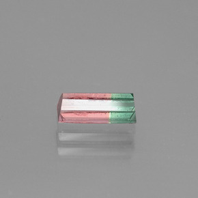 Tormalina naturale bicolore da 0,50 ct, baguette, VS-SI