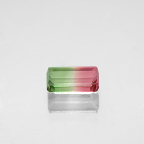 Tormalina naturale multicolore da 0,76 ct, taglio smeraldo, VS