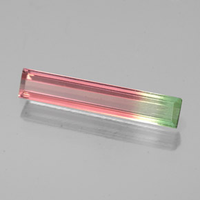 Tormalina naturale multicolore da 0,93 ct, baguette, VS-SI