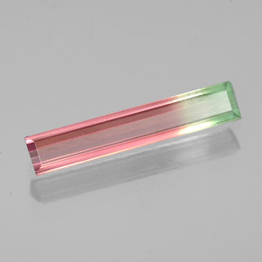 Tormalina naturale multicolore da 0,93 ct, baguette, VS-SI