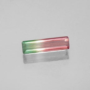 Tormalina naturale multicolore da 0,53 ct, taglio smeraldo, VS-SI