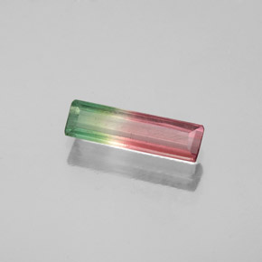 Tormalina naturale multicolore da 0,53 ct, taglio smeraldo, VS-SI