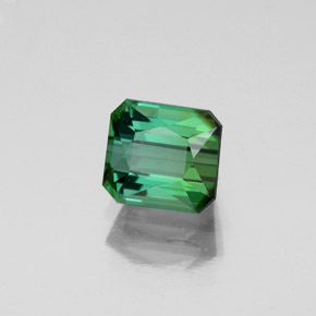 Tormalina naturale verde da 1,15 ct, taglio smeraldo, VS
