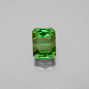 Tormalina naturale verde da 1,11 ct, taglio smeraldo, VS-SI