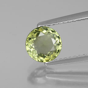 Tormalina naturale verde da 1,02 ct, taglio rotondo, VS