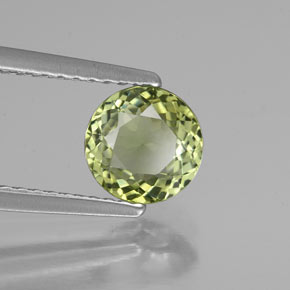 Tormalina naturale verde da 1,02 ct, taglio rotondo, VS