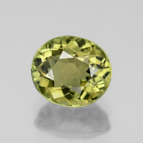 Tormalina naturale verde da 1,76 ct, taglio ovale, VVS