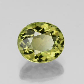 Tormalina naturale verde da 1,76 ct, taglio ovale, VVS