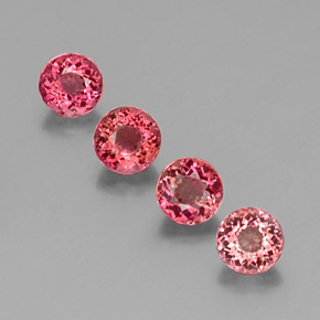 Tormalina naturale rosa da  ct, taglio rotondo, VS