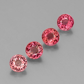 Tormalina naturale rosa da  ct, taglio rotondo, VS