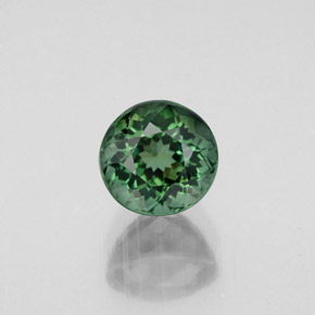 Tormalina naturale verde da 1,05 ct, taglio rotondo, VVS-VS