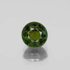 Tormalina naturale verde da 1,05 ct, taglio rotondo, VS