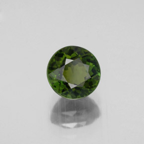 Tormalina naturale verde da 1,05 ct, taglio rotondo, VS