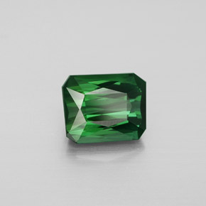 Tormalina naturale verde da 2,64 ct, taglio smeraldo, VVS