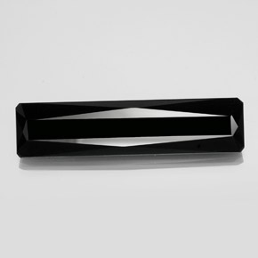 Tormalina naturale nero da 22,19 ct, taglio smeraldo, opaco