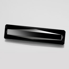 Tormalina naturale nero da 22,19 ct, taglio smeraldo, opaco