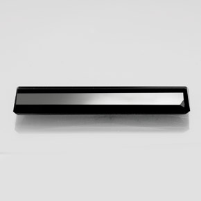 Tormalina naturale nero da 22,19 ct, taglio smeraldo, opaco