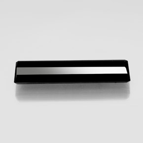 Tormalina naturale nero da 21,37 ct, taglio smeraldo, opaco