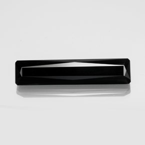 Tormalina naturale nero da 13,19 ct, taglio smeraldo, opaco