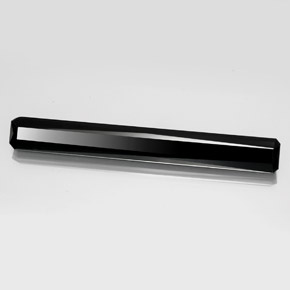 Tormalina naturale nero da 19,32 ct, taglio smeraldo, opaco