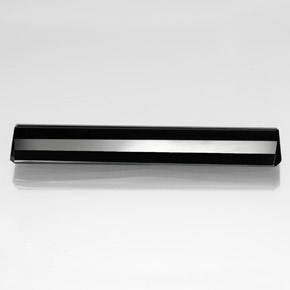 Tormalina naturale nero da 37,68 ct, taglio smeraldo, opaco