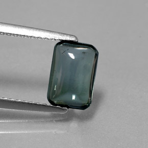 Tormalina naturale grigio da 1,37 ct, trasparente, trasparente/traslucido