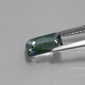 Tormalina naturale grigio da 1,37 ct, trasparente, trasparente/traslucido