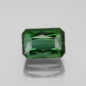 Tormalina naturale verde da 2,47 ct, taglio smeraldo, VVS