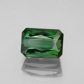 Tormalina naturale verde da 2,47 ct, taglio smeraldo, VVS