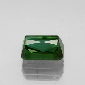 Tormalina naturale verde da 2,47 ct, taglio smeraldo, VVS