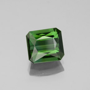 Tormalina naturale verde da 1,81 ct, taglio smeraldo, VVS-VS