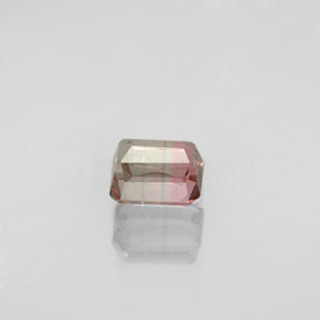Tormalina naturale bicolore da 0,73 ct, taglio smeraldo, SI
