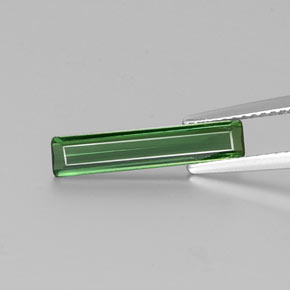 Tormalina naturale verde da 1,14 ct, taglio smeraldo, VS