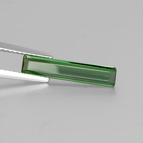 Tormalina naturale verde da 1,14 ct, taglio smeraldo, VS