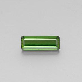 Tormalina verde medio naturale da 1,72 ct, taglio smeraldo, VVS-VS
