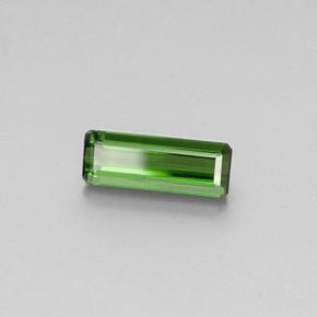 Tormalina verde medio naturale da 1,72 ct, taglio smeraldo, VVS-VS