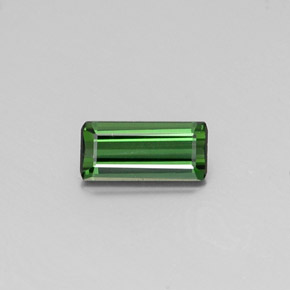 Tormalina naturale verde da 1,75 ct, taglio smeraldo, VS