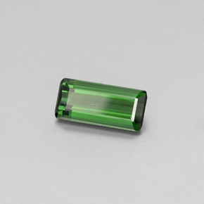 Tormalina naturale verde da 1,75 ct, taglio smeraldo, VS
